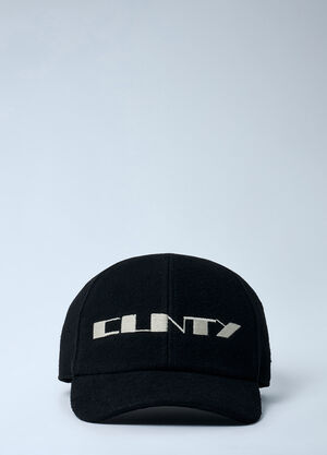 Rick Owens DRKSHDW Embroidered Baseball Cap Black drk0162019