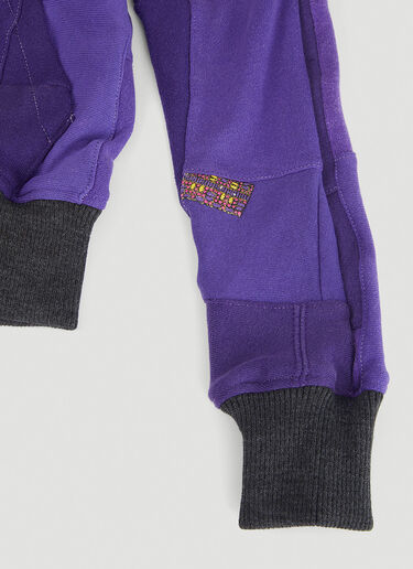Monochromatic Deconstructed Panelling Hooded Sweatshirt DRx FARMAxY FOR LN-CC Monochromatic Deconstructed Panelling Hooded Sweatshirt Purple drx0346002