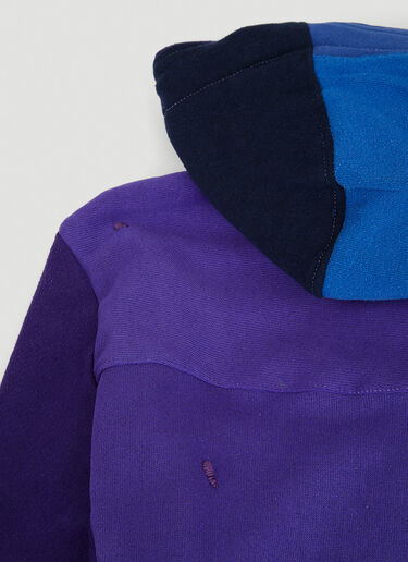 Monochromatic Deconstructed Panelling Hooded Sweatshirt DRx FARMAxY FOR LN-CC Monochromatic Deconstructed Panelling Hooded Sweatshirt Purple drx0346002