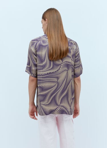 Dries Van Noten 그래픽 프린트 셔츠 라일락 dvn0154018