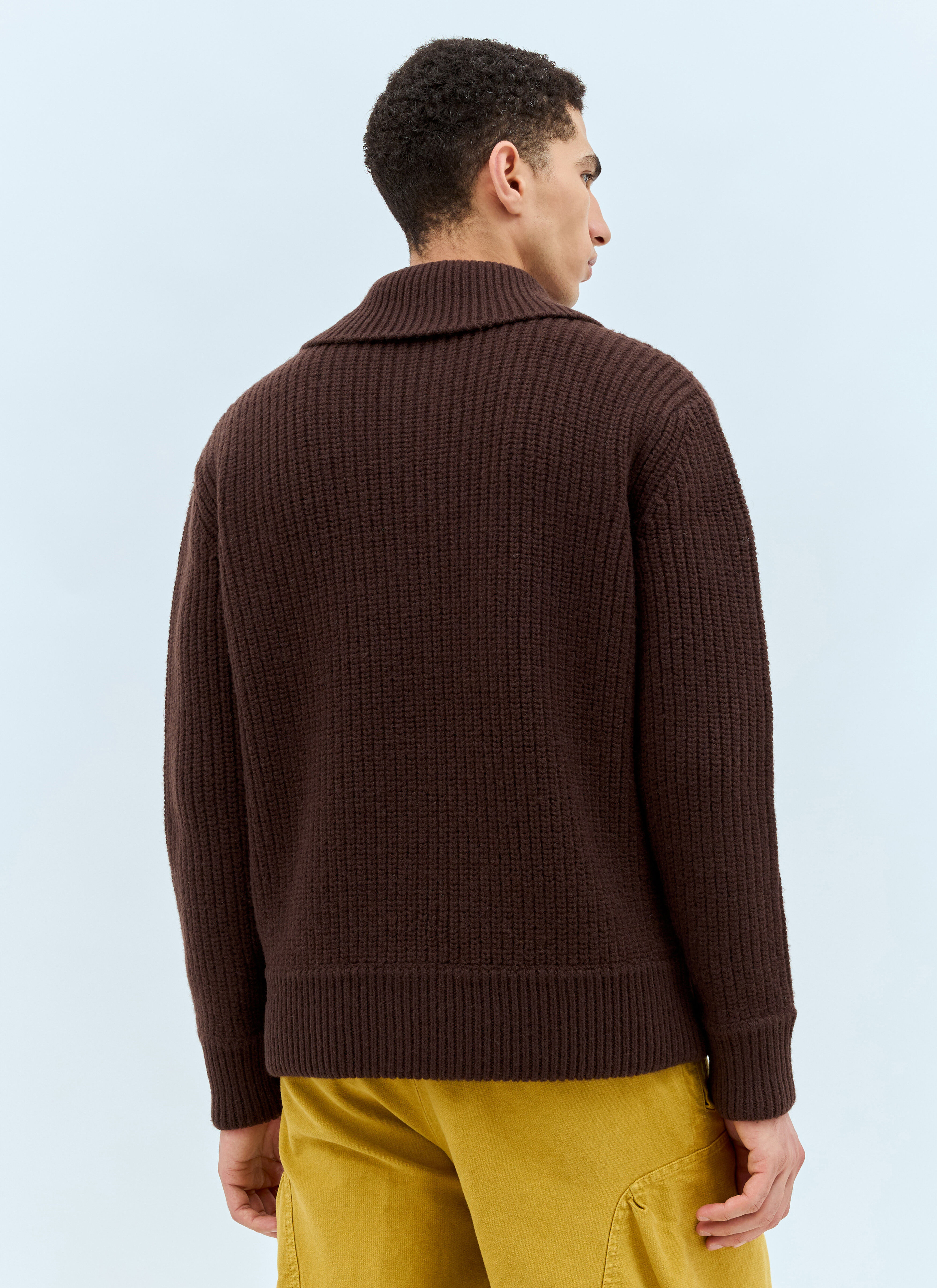 Dries Van Noten Mudra Polo ニット　セーター Dries Van Noten Men's' Mudra Polo Sweater in Brown | LN-CC®