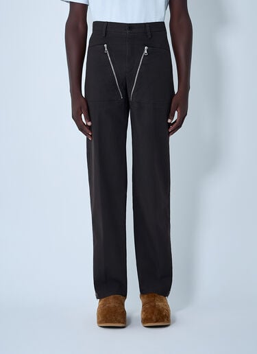 ジップコットンツイル製パンツ。 Dries Van Noten ジップコットンツイル製パンツ。 ブラウン dvn0162012