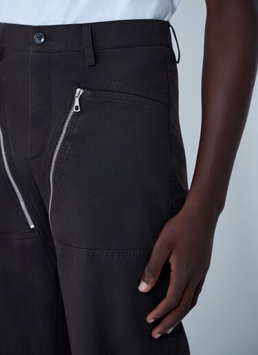 ジップコットンツイル製パンツ。 Dries Van Noten ジップコットンツイル製パンツ。 ブラウン dvn0162012