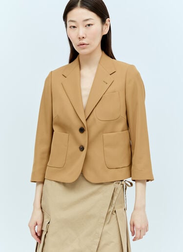 Dries Van Noten 短款斜纹布西装外套  米色 dvn0256011