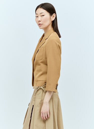 Dries Van Noten 短款斜纹布西装外套  米色 dvn0256011