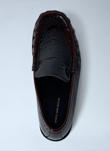 Patent Leather Loafers Dries Van Noten Patent Leather Loafers Dark Brown dvn0261004
