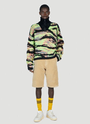 Tiger Jacquard Sweater ERL Tiger Jacquard Sweater Green erl0152014