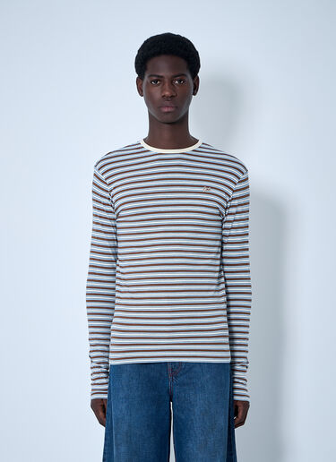 Striped Knit T-Shirt ERL Striped Knit T-Shirt Brown erl0160007