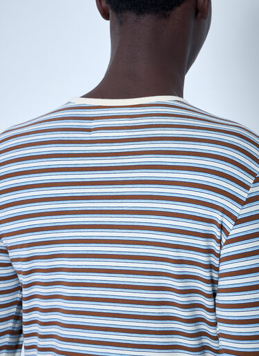 Striped Knit T-Shirt ERL Striped Knit T-Shirt Brown erl0160007
