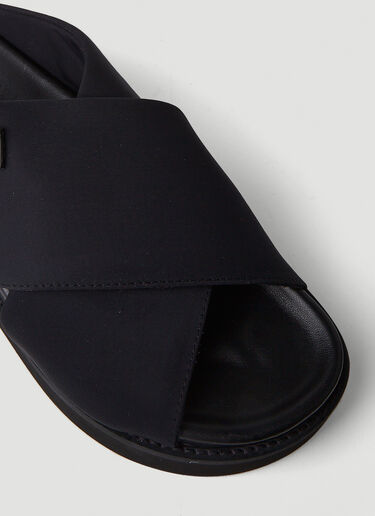 GANNI Wide Welt Crossover Sandals Black gan0251029