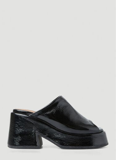 Retro Platform Wedge Mules GANNI Retro Platform Wedge Mules Black gan0251030
