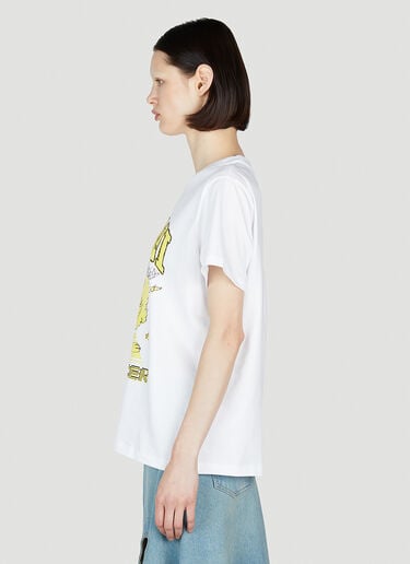 Dance Bunny Short Sleeve T-Shirt GANNI Dance Bunny Short Sleeve T-Shirt White gan0253098