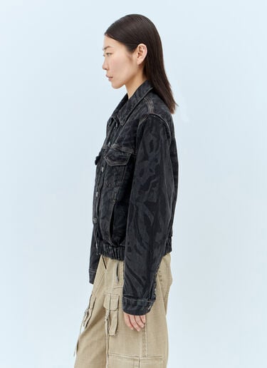 Lazer Denim Bomber Jacket GANNI Lazer Denim Bomber Jacket Black gan0257028