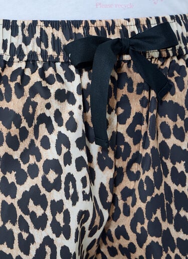 Duchesse Leopard Print Shorts GANNI Duchesse Leopard Print Shorts Brown gan0259009