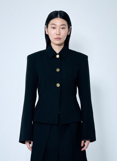 Light Twill Suiting Blazer GANNI Light Twill Suiting Blazer Black gan0259032