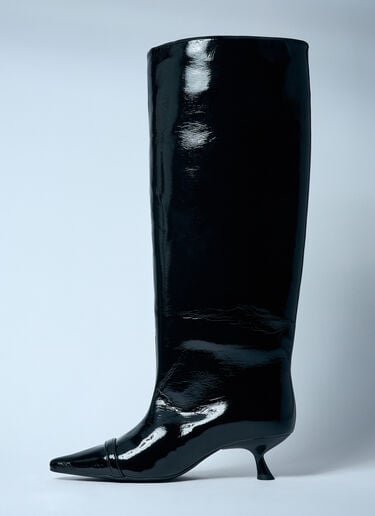 Eyelets Slouchy High Shaft Boots GANNI Eyelets Slouchy High Shaft Boots Black gan0259089