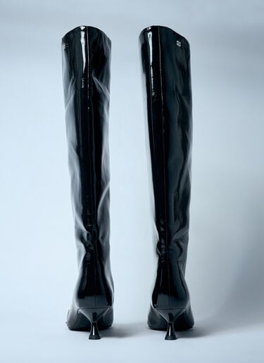 Eyelets Slouchy High Shaft Boots GANNI Eyelets Slouchy High Shaft Boots Black gan0259089