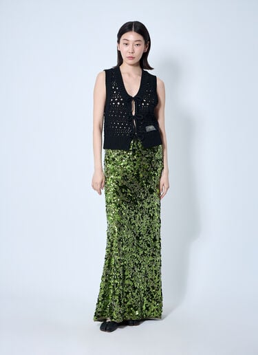 GANNI Logo Patch Vest Black gan0260001