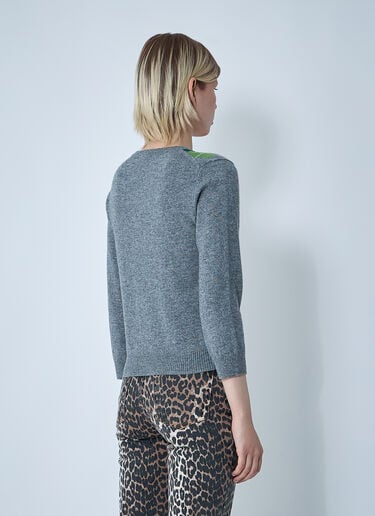 Cashmere-Blend Cardigan GANNI Cashmere-Blend Cardigan Grey gan0261017