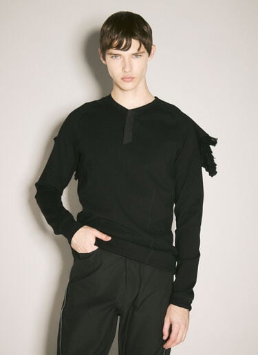 Long Sleeve Top With Shawl GmbH Long Sleeve Top With Shawl Black gmb0158004