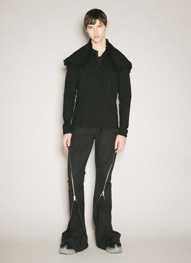 Long Sleeve Top With Shawl GmbH Long Sleeve Top With Shawl Black gmb0158004