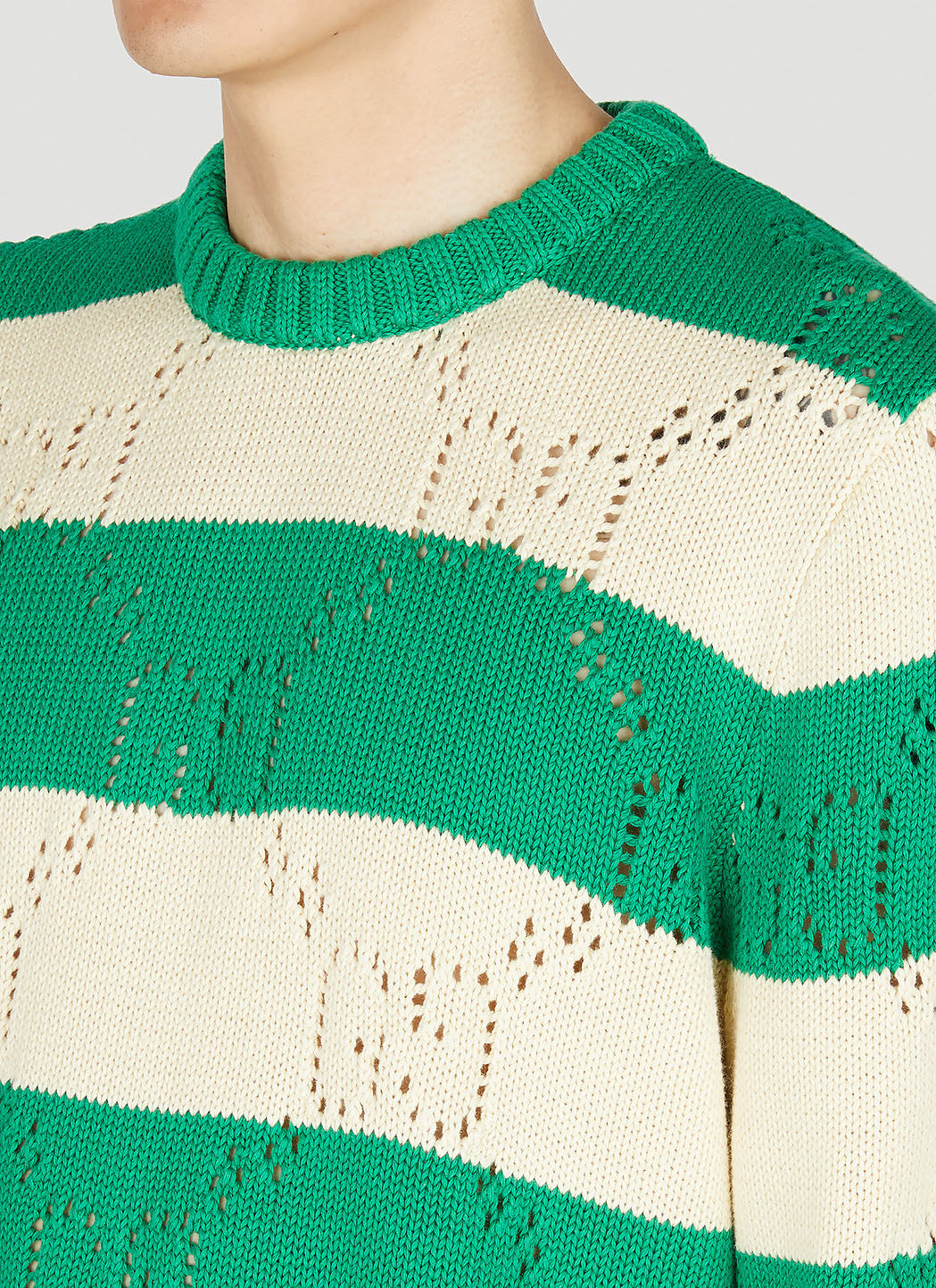 トップス 20SS GUCCI green knit Gucci GG Knit Cardigan Green/Blue Men's - SS22 - US