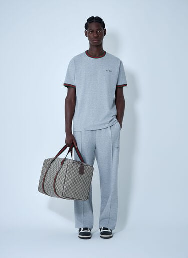 Gucci Logo Motif Track Pants Light Grey guc0161015