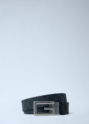 Gucci Interlocking G Leather Belt Black guc0161076