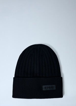Gucci Logo Motif Beanie Hat Black guc0161082