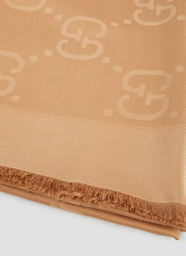GG Jacquard Scarf Gucci GG Jacquard Scarf Brown guc0247277