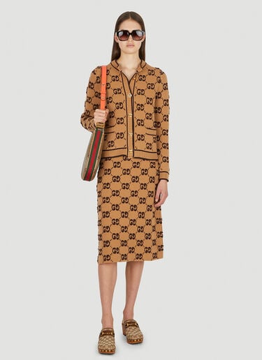 로고 자카드 스커트 Gucci 로고 자카드 스커트 카멜 guc0251036