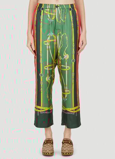체인 프린트 팬츠 Gucci 체인 프린트 팬츠 그린 guc0251296
