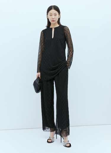 Gucci 크리스털 장식 하이힐 샌들 블랙 guc0253116