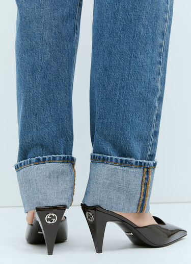 Gucci 뮬 힐 샌들 브라운 guc0254028