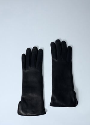 Gucci Logo Embossed Gloves Black guc0261044