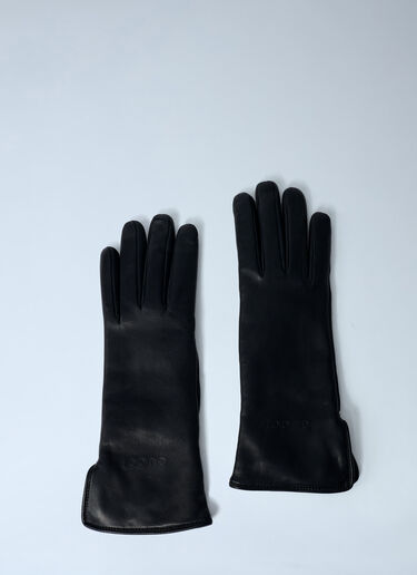 Gucci Logo Embossed Gloves Black guc0261044