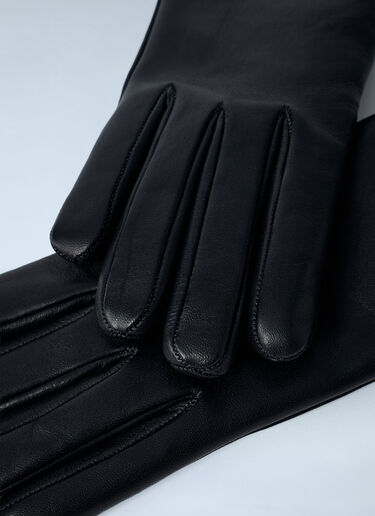 Gucci Logo Embossed Gloves Black guc0261044