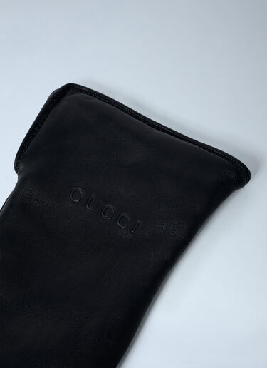 Logo Embossed Gloves Gucci Logo Embossed Gloves Black guc0261044