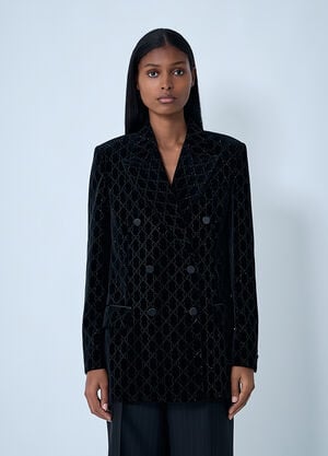 Gucci GG Velvet Blazer Black guc0261106