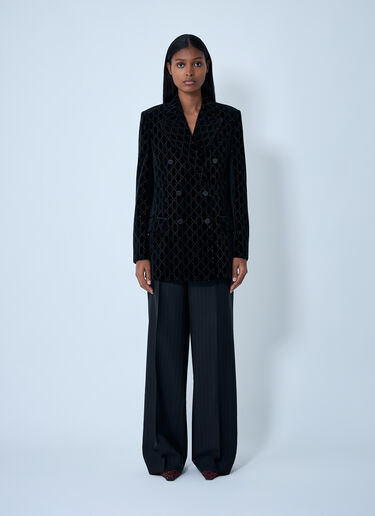 GG Velvet Blazer Gucci GG Velvet Blazer Black guc0261106