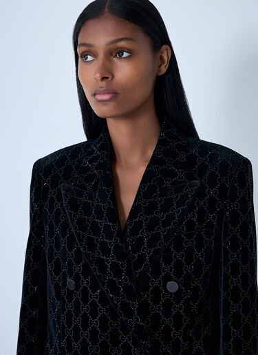 Gucci GG Velvet Blazer Black guc0261106