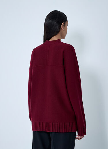 Gucci Logo Motif Cardigan Burgundy guc0261112