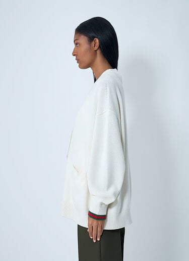 Gucci Web Trim Cardigan Beige guc0261119