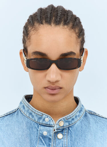 Rectangular Frame Sunglasses Gucci Rectangular Frame Sunglasses Brown gus0257003
