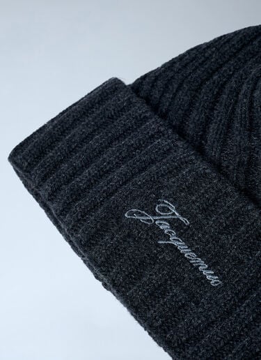 Le Bonnet Tourni Beanie Hat Jacquemus Le Bonnet Tourni Beanie Hat Grey jac0162017