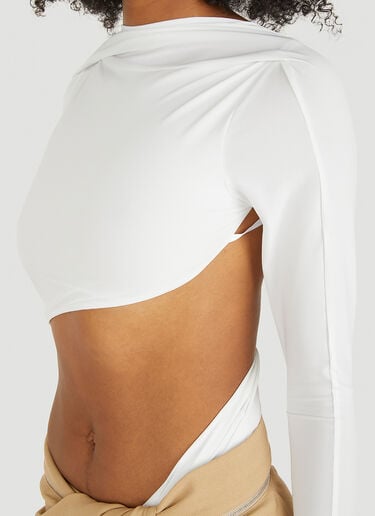 Jacquemus 르 보디 카로주 바디슈트 화이트 jac0250140