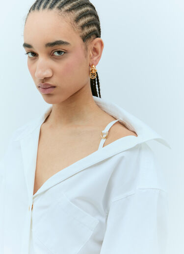 라 미니 로브 슈미즈 원피스 Jacquemus 라 미니 로브 슈미즈 원피스 화이트 jac0256011