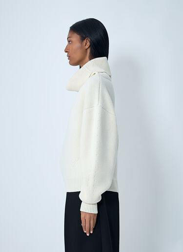 La Maille Pallone Sweater Jacquemus La Maille Pallone Sweater White jac0262009
