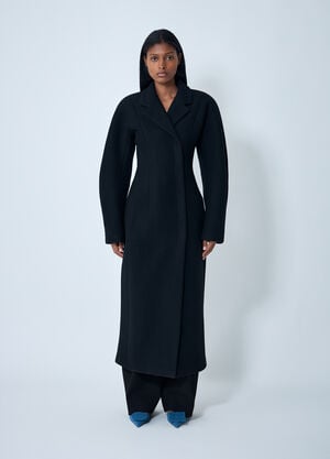 Jacquemus Curved Coat Black jac0262014