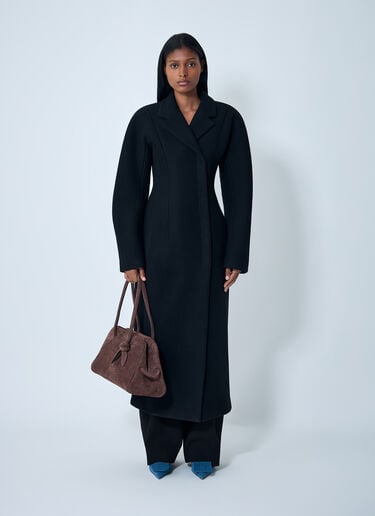 Jacquemus Curved Coat Black jac0262014
